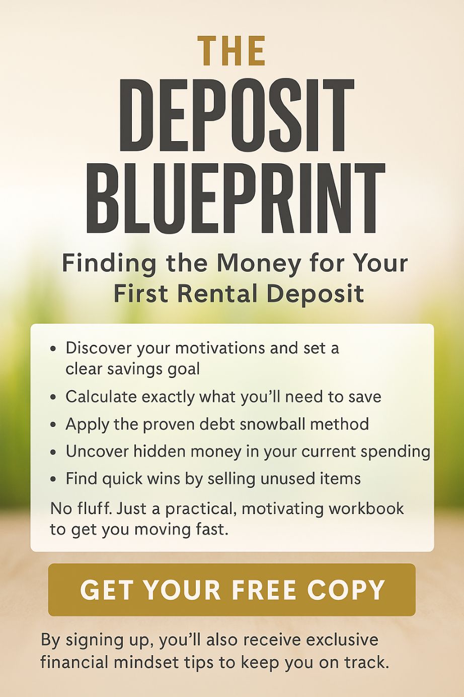 The Deposit Blueprint